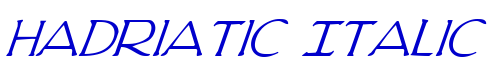 Hadriatic Italic шрифт